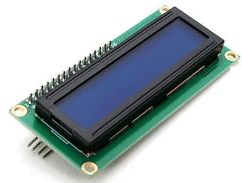 16x2 LCD display with I2C backpack